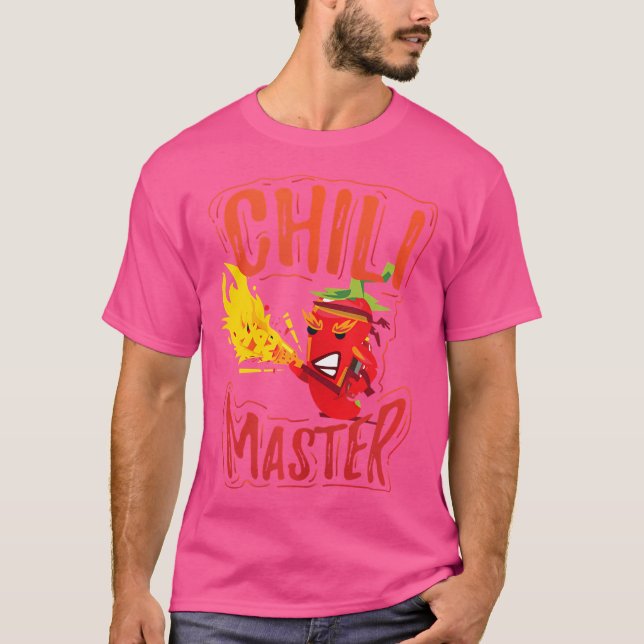 Chili Master Matkonkurrens Matlagning Av Röda Papr T Shirt (Framsida)