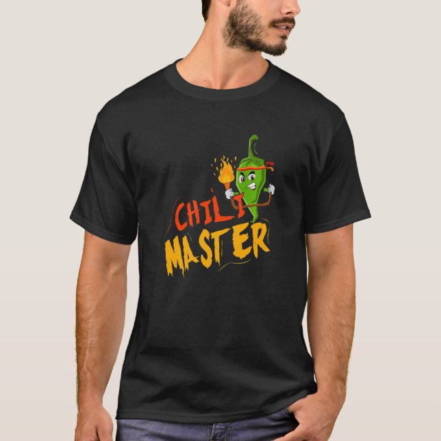 Chili Master Spicy Flavoring Pepper Foodie Food T Shirt (Framsida)