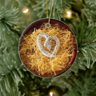 Chili med Sour Cream Heart Julgransprydnad Keramik