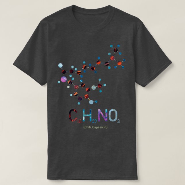 Chili Molecule Capsaicin kemi T Shirt (Design framsida)