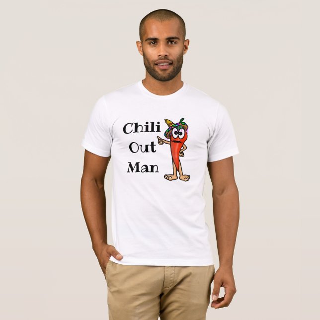 Chili Out Man Chili Pepper T-shirt (Hel framsida)