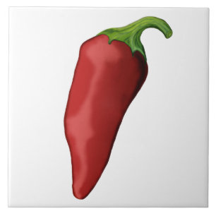 Chili peppar kakelplatta