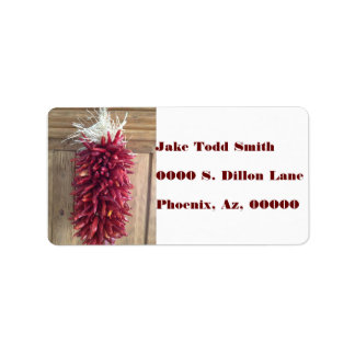 CHILI PEPPER ADRESSETIKETT