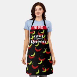 Chili Pepper Aprons, Chili Cook Off Queen Womens
