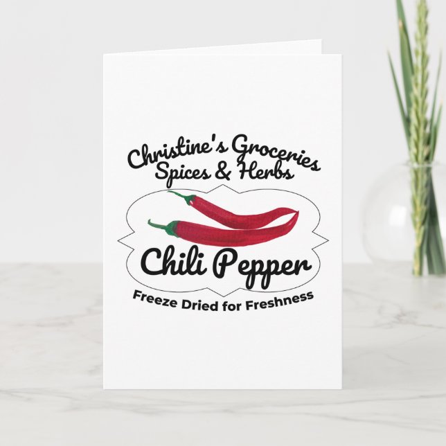 Chili Pepper burk. Kort (Framsida)