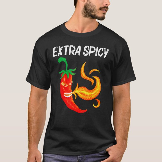 Chili Pepper För manar Women Red Spicy Flaming Jal T Shirt (Framsida)