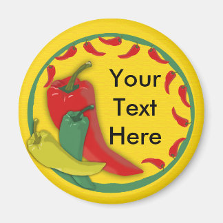 Chili Pepper Group Circle Ram Magnet