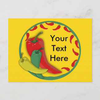 Chili Pepper Group Circle Ram Vykort