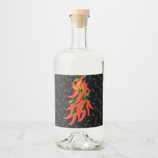 Chili Pepper Hett Sauce Flaska Spritflaskor Etikett