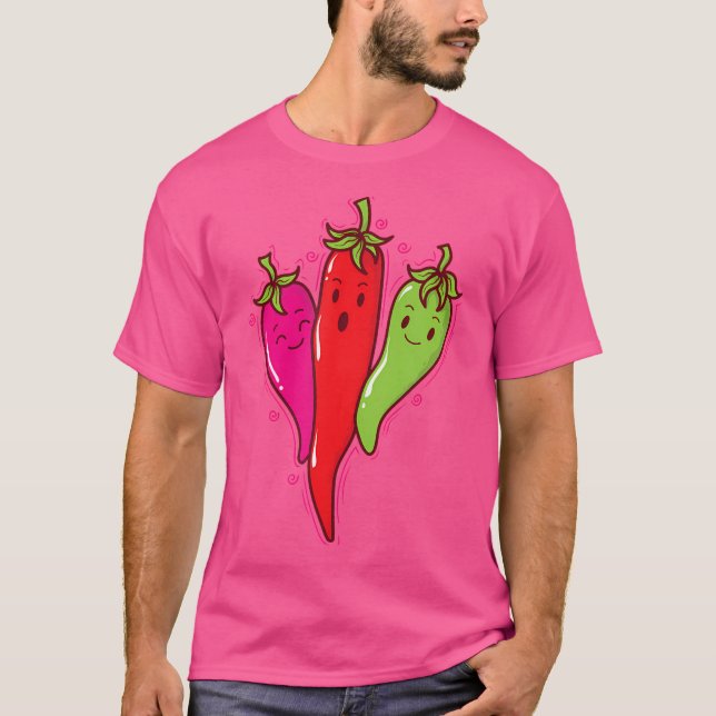Chili Pepper Hotness Spice Scoville T Shirt (Framsida)