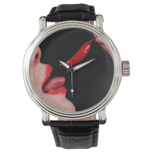 Chili pepper läppar armbandsur