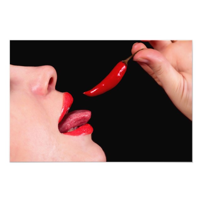 Chili pepper läppar fototryck (Framsidan)
