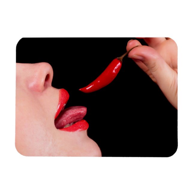 Chili pepper läppar magnet (Horisontell)