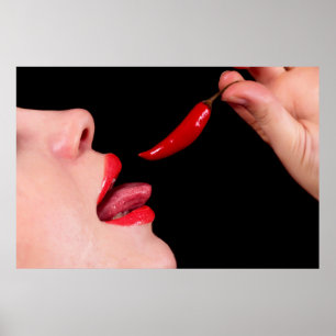 Chili pepper läppar poster