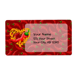 Chili Pepper med Flame Heart Fraktsedel