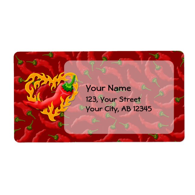 Chili Pepper med Flame Heart Fraktsedel (Framsidan)