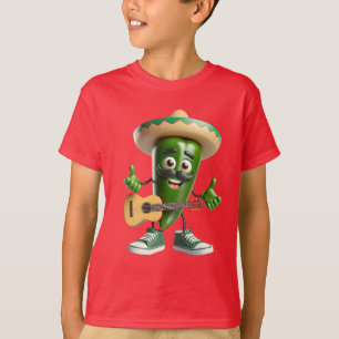 Chili Pepper med Ukulele T Shirt