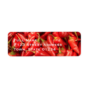 Chili Pepper-mejseletiketter Returadress Etikett