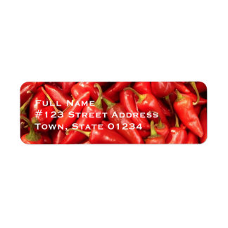 Chili Pepper-mejseletiketter Returadress Etikett