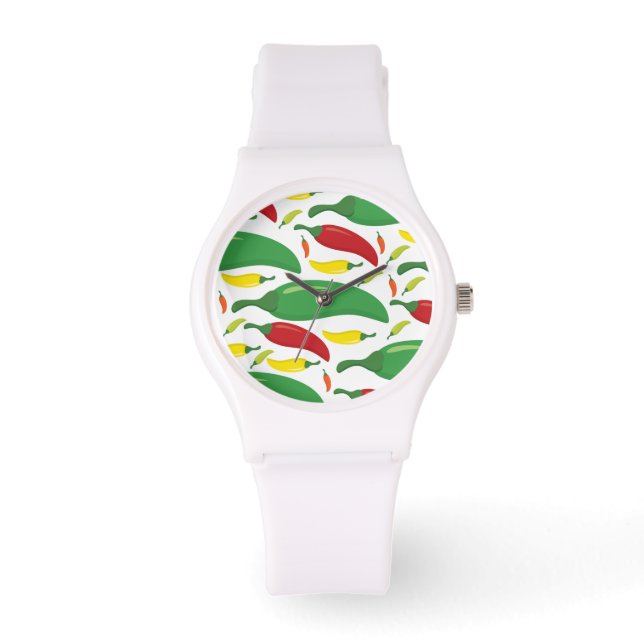 Chili pepper mönster armbandsur (Framsida)