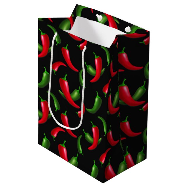 Chili pepper mönster-presentsäck (Framsidan Vinklad)