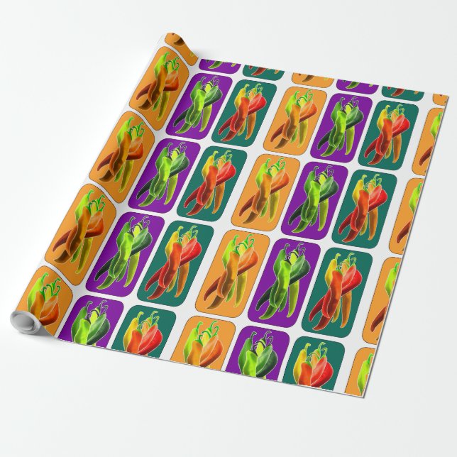 Chili Pepper Presentpapper (Utrullad)
