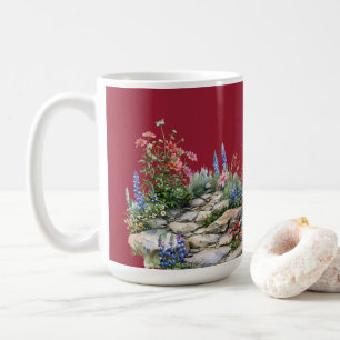 Chili Pepper Red Sten Garden Wildblommor Kaffemugg