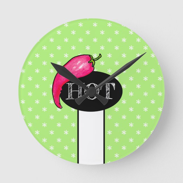 Chili pepper rund klocka (Framsida)