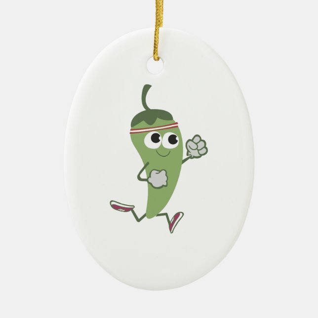 Chili Pepper Springer Julgransprydnad Keramik (Framsidan)