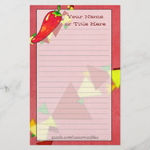 Chili Pepper Stationery Brevpapper