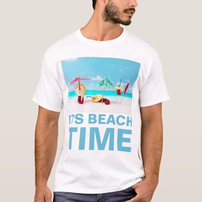 Chili Peppers Beach Time Funny anpassade T Shirt (Framsida)