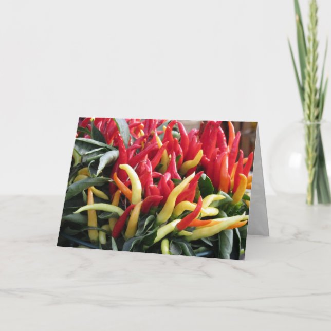 Chili Peppers Birthday Card Kort (Framsida)