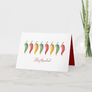 Chili Peppers Feliz Navidad Högtidskort Helgkort
