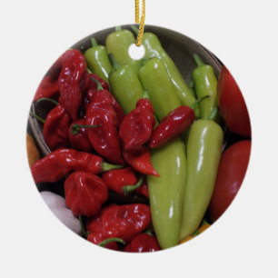 Chili Peppers Julgransprydnad Keramik