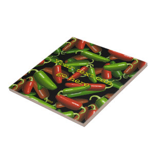 Chili Peppers Kakelplatta