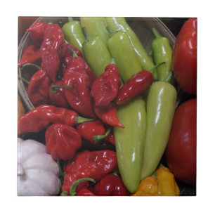 Chili Peppers Kakelplatta