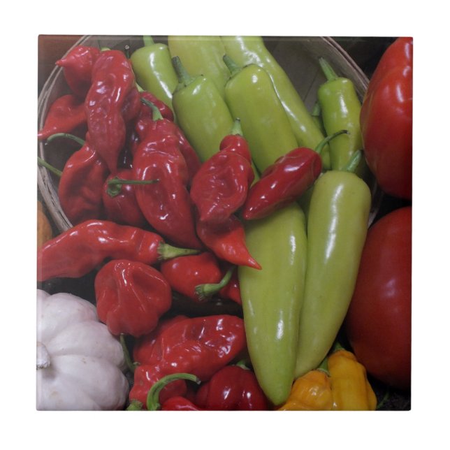 Chili Peppers Kakelplatta (Framsidan)