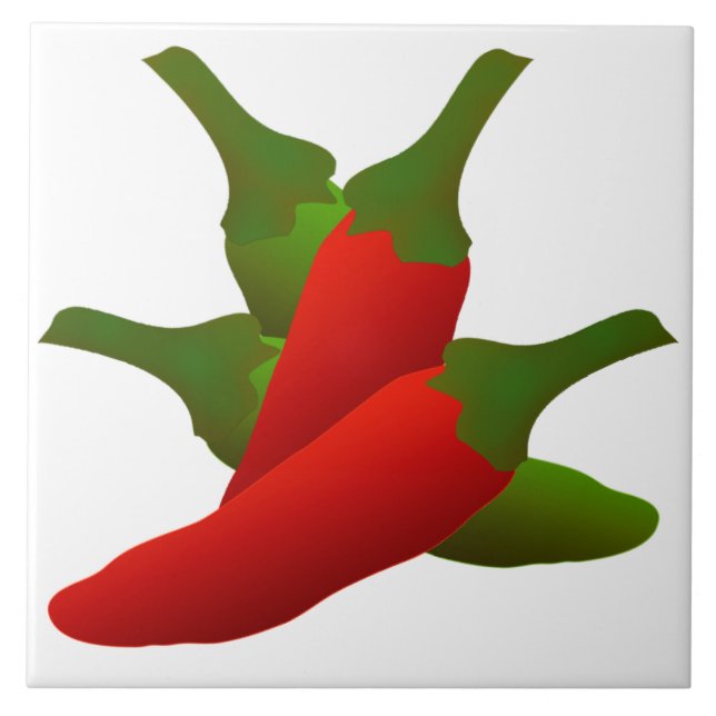 Chili Peppers Kitchen Kakelplatta (Framsidan)