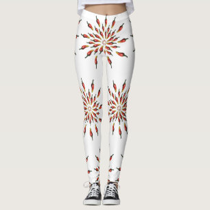 Chili Peppers Mandala Botanical Anpassningsbar Leggings
