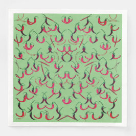 Chili Peppers Mönster Pappersservett