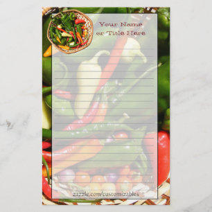 Chili Peppers Stationery Brevpapper