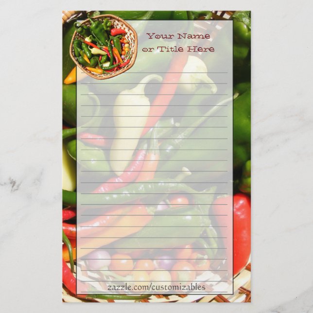 Chili Peppers Stationery Brevpapper (Framsida)