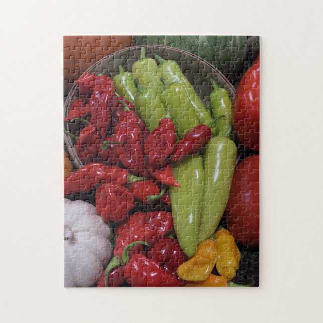Chili Peppers Vegetables Food Pussel (Vertikal)