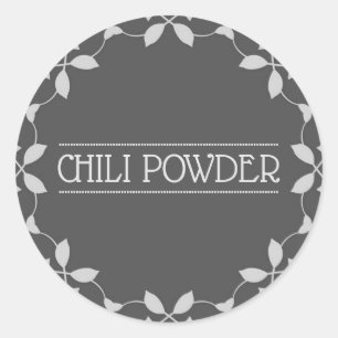 Chili Powder Spice Burk etikett