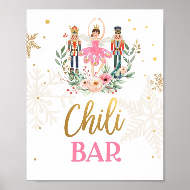 Chili Pub Nutcracker Ballerina Girl Food Bord Poster (Framsidan)