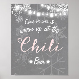 Chili Pub skriver under Rosa snowflake Chilly Rust Poster