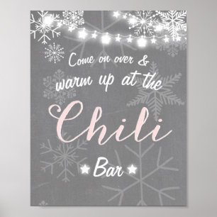 Chili Pub skriver under Rosa snowflake Chilly Rust Poster