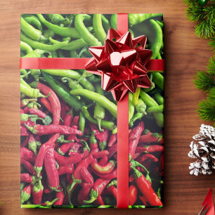 Chili Red och Grönt Southwest Flavor Presentpapper