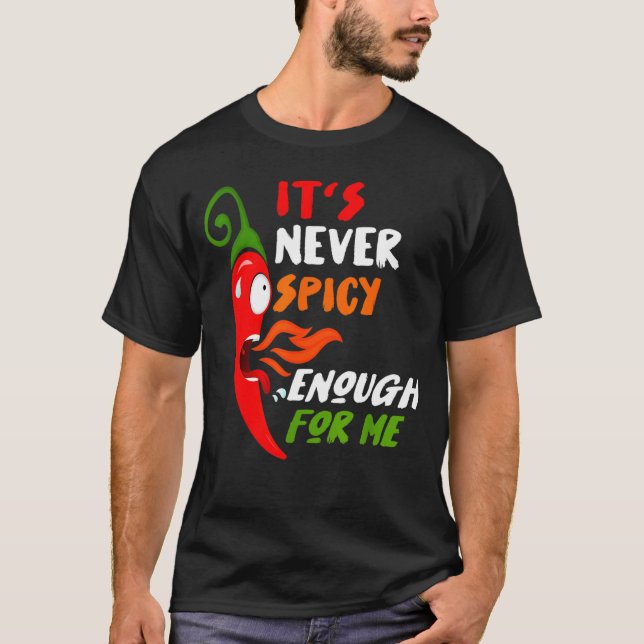 Chili Red Pepper Funny Gift for Hett Spicy Food T Shirt (Framsida)