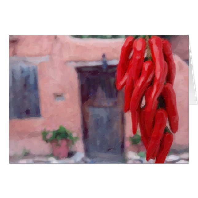 Chili Ristra Hälsningskort (Framsidan Horizontal)